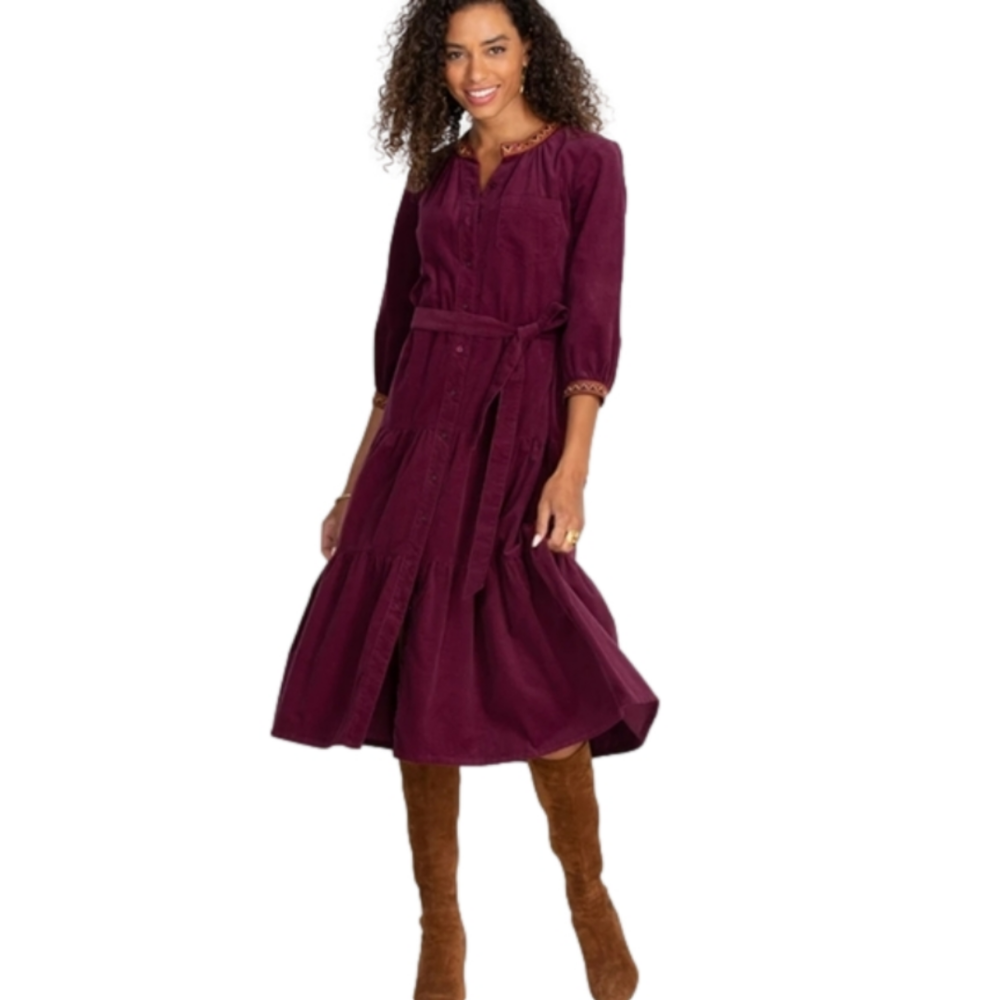 JOHNNY Was Kappa Corduroy Midi Duster Dress